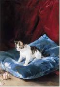 Marques, Francisco Domingo Cat oil painting